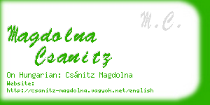 magdolna csanitz business card